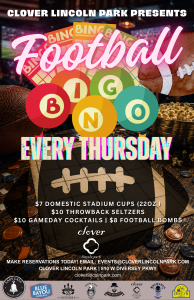 Football Bingo Clover Lincoln Park