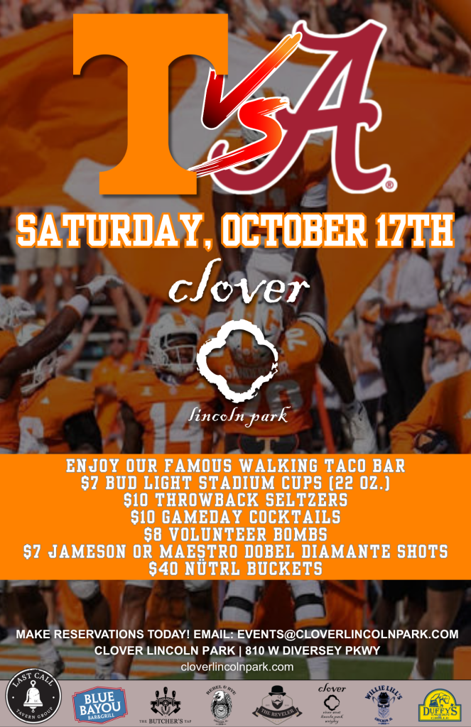 Tennessee vs. Alabama – Saturday, October 17th